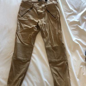 Joe Fresh khaki skinny jean/pant with moto details